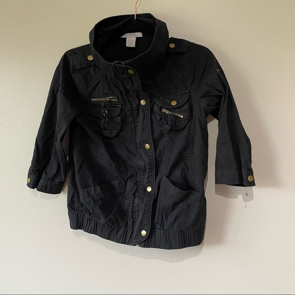 Charlotte Russe Black Jacket with Brass Hardware Details - Picture 6 of 7